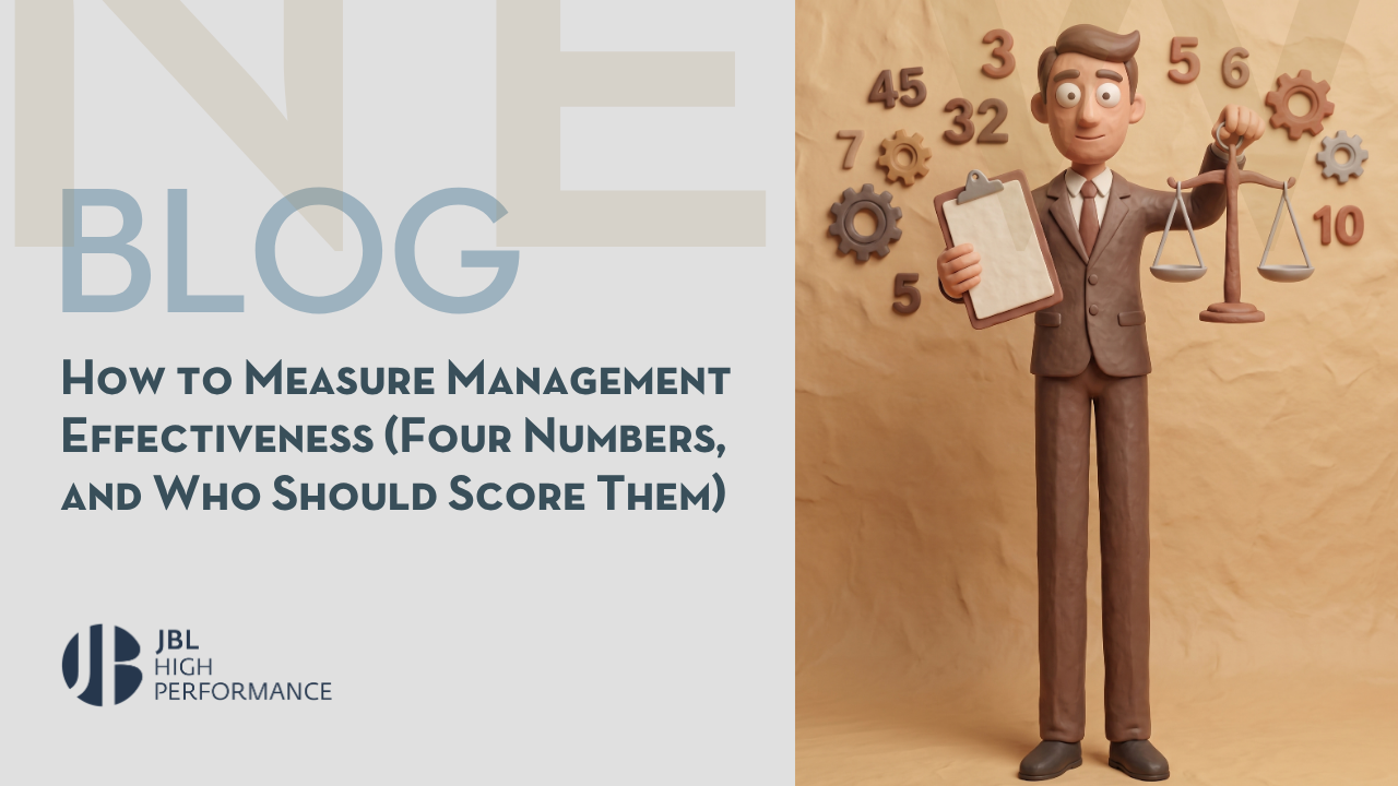 How to Measure Management Effectiveness (Four Numbers, and Who Should Score Them)